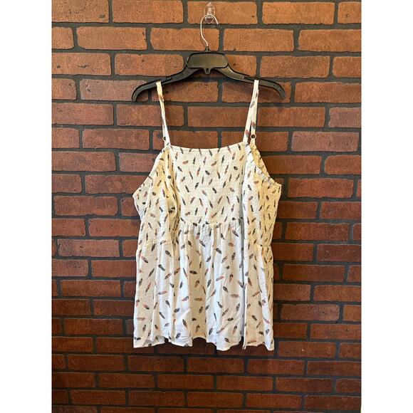 Torrid 2X White Feather Challis Cold Shoulder Blouse NWT Festival Hippie Meadow - Picture 3 of 12